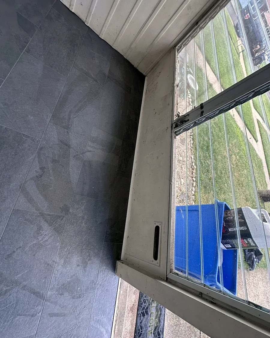 Sunroom floor — after